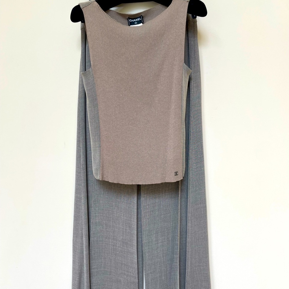 Chanel tank and pant suit set